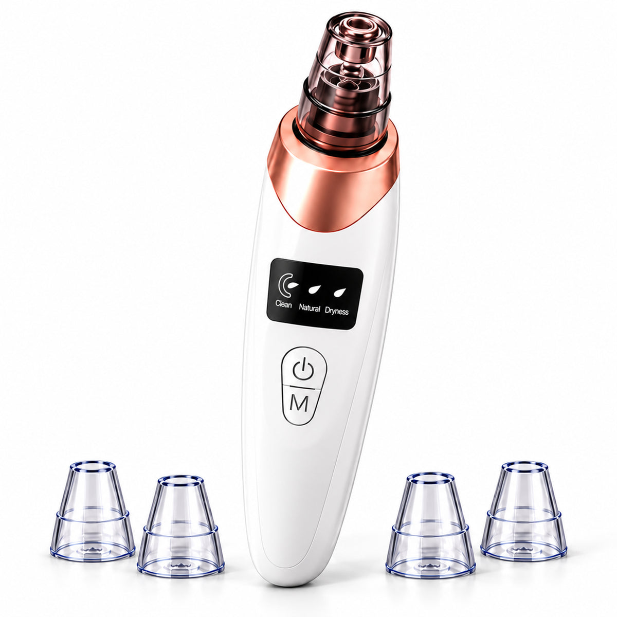Electric Facial Pore Cleansing Vacuum – Rechargeable Blackhead Remover with 4 Suction Heads