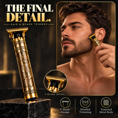 Gold Dragon Hair & Beard Trimmer – T-Blade Detailing Clipper