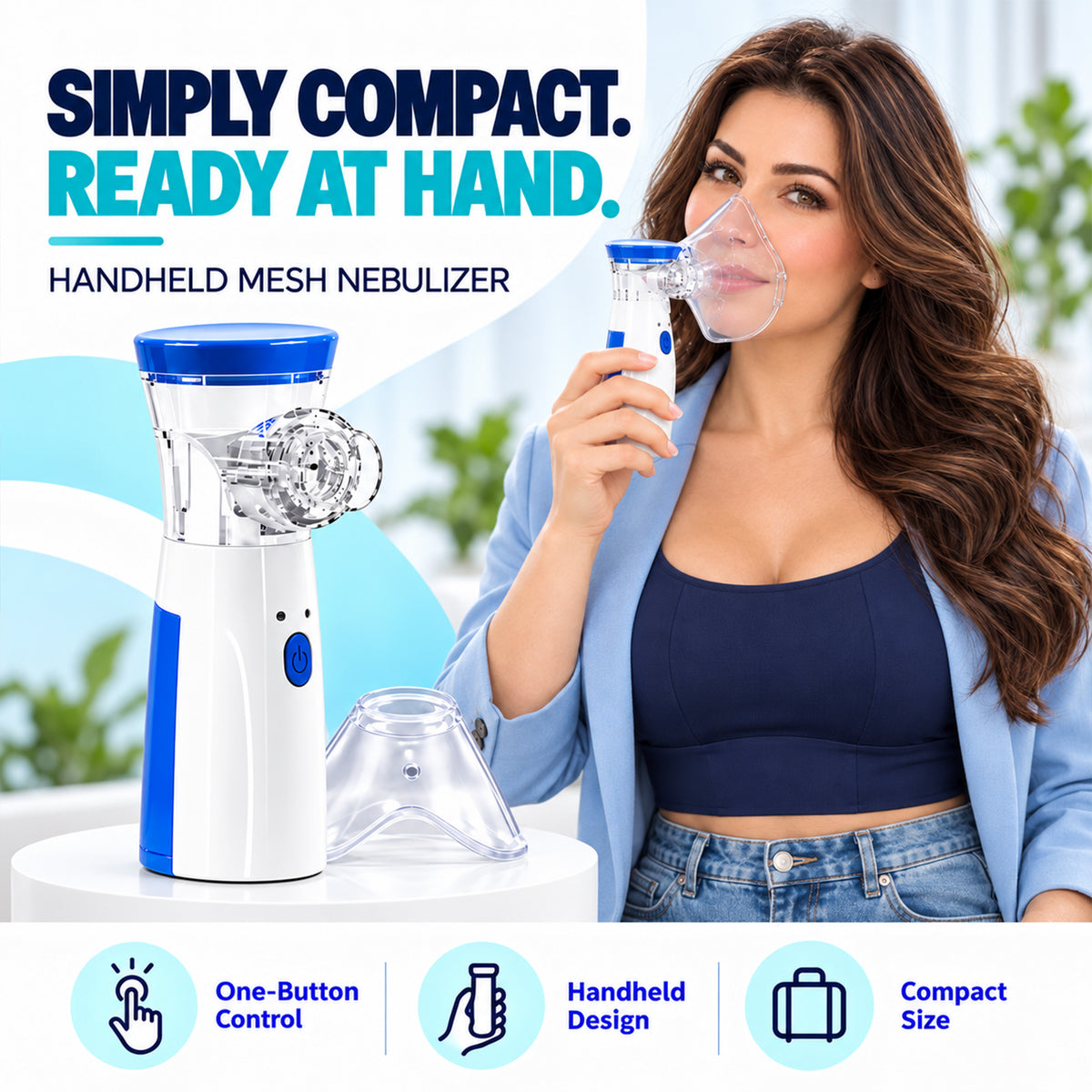 Portable Handheld Mesh Nebulizer – Rechargeable Mist Inhaler