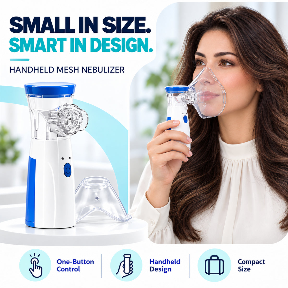 Portable Handheld Mesh Nebulizer – Rechargeable Mist Inhaler