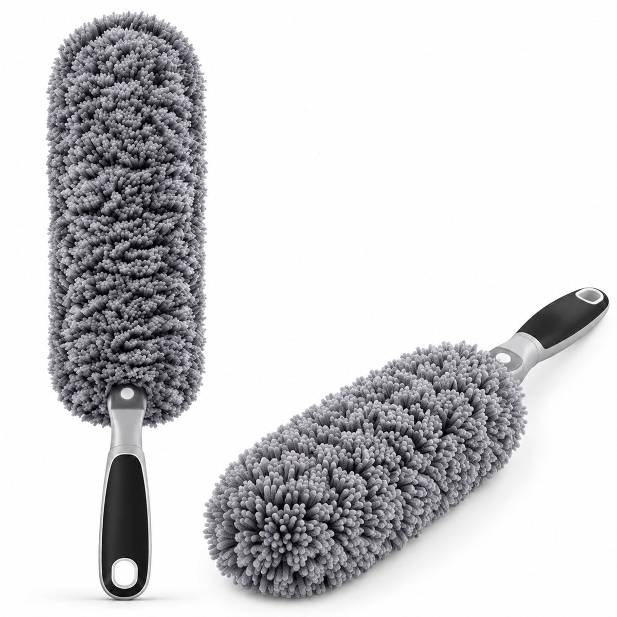 Microfiber Duster with Non-Slip Handle – Washable Dusting Brush