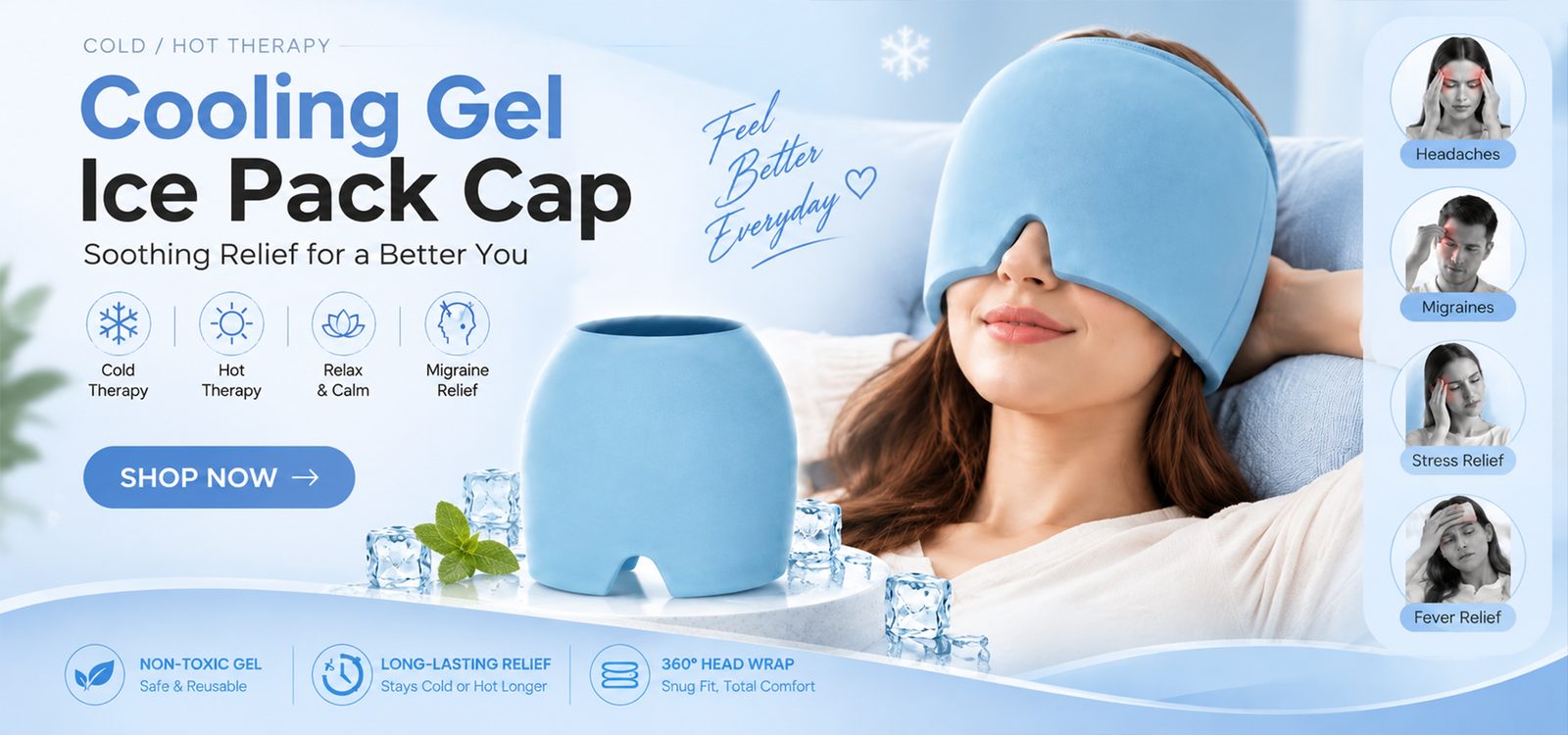 Cooling Gel Ice Pack Cap